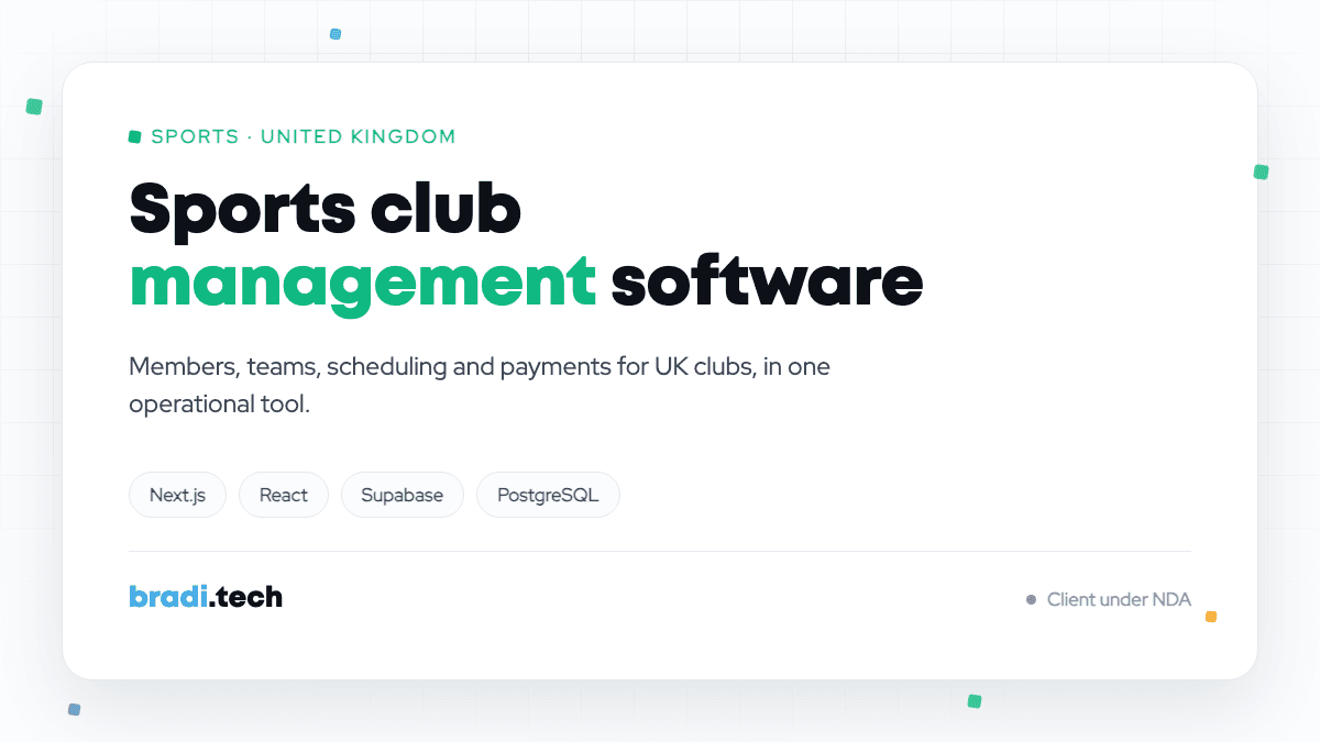 Sports Club Management Software