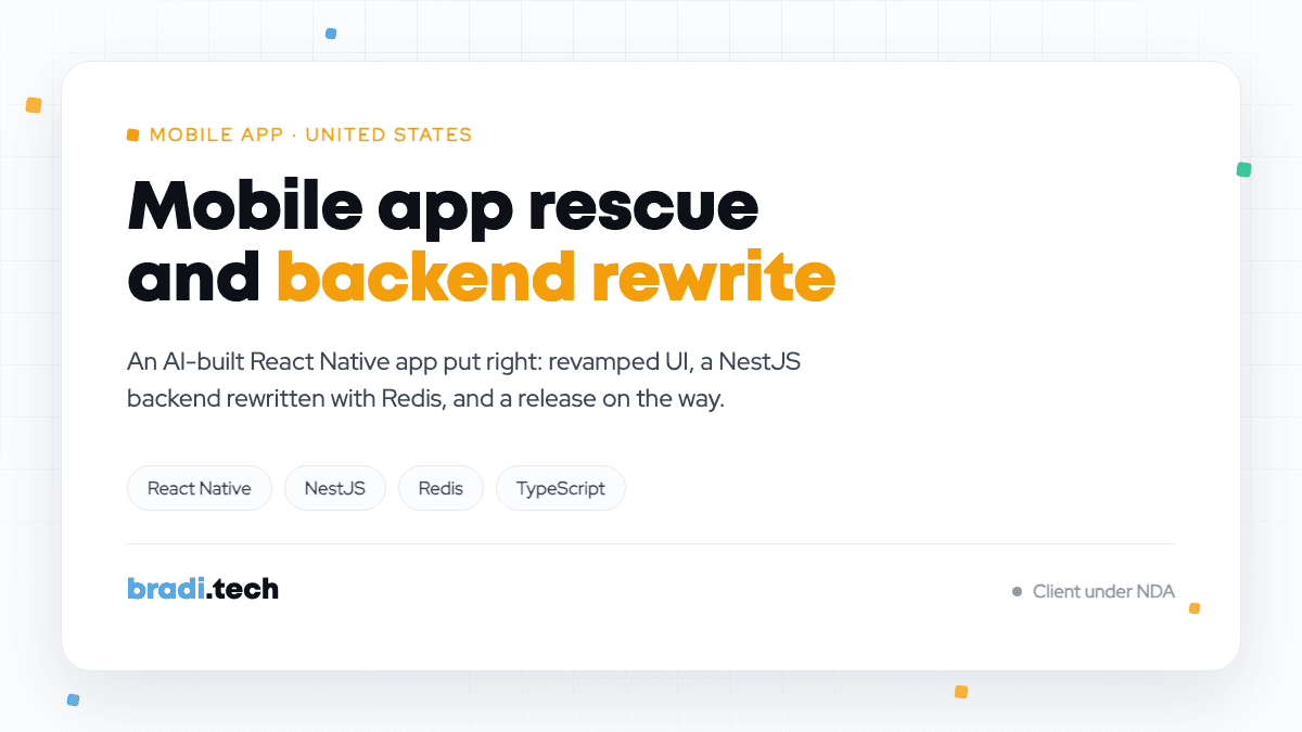 Mobile App Rescue and Backend Rewrite
